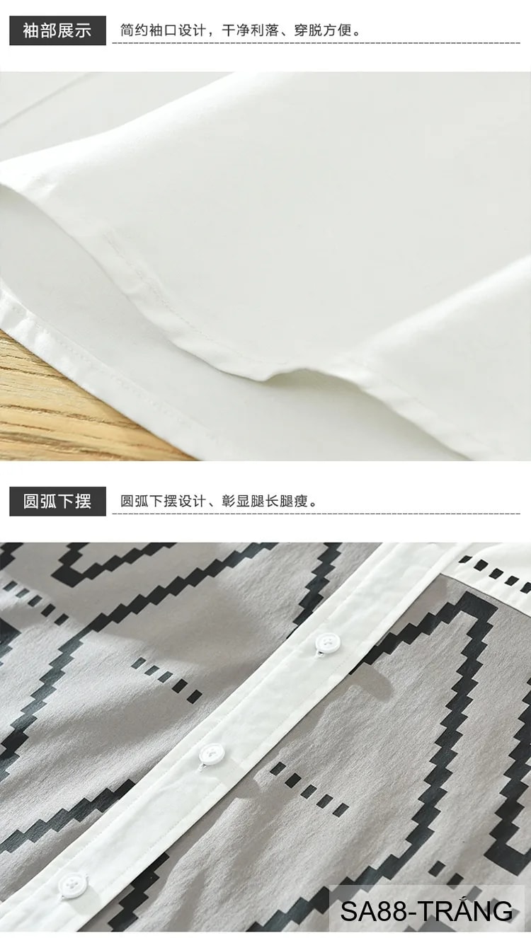 SA88 - Áo Sơ Mi Nam Tay Dài In Hình Geometric Phong Cách Thời Trang Trẻ Trung - ảnh 8