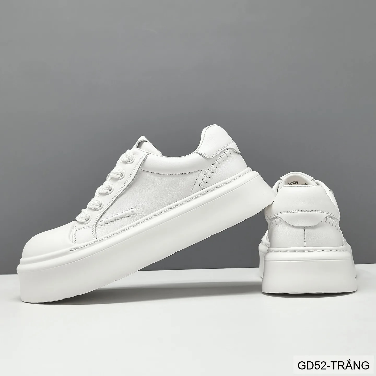 GD52 - Giày thể thao nam đế dày thời trang, da bò thật thoáng khí, phong cách retro - ảnh 4