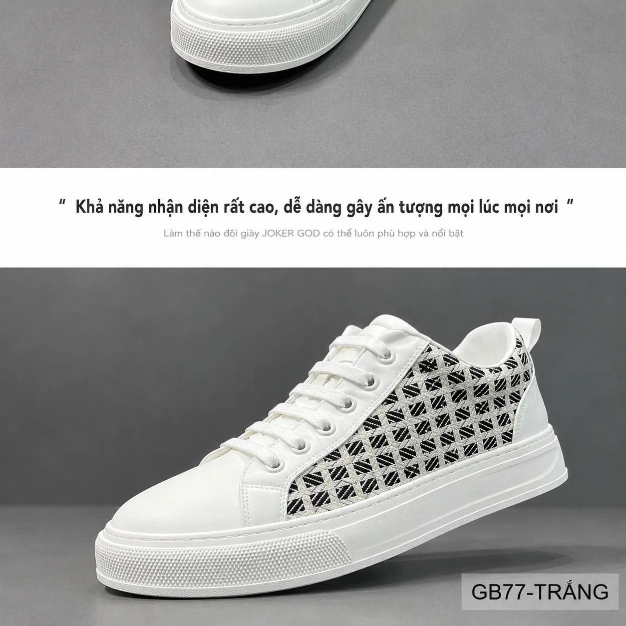 GB77 - Giày vải nam thời trang kiểu châu Âu, thoáng khí, nhẹ, đế cao su chống trơn trượt - ảnh 6