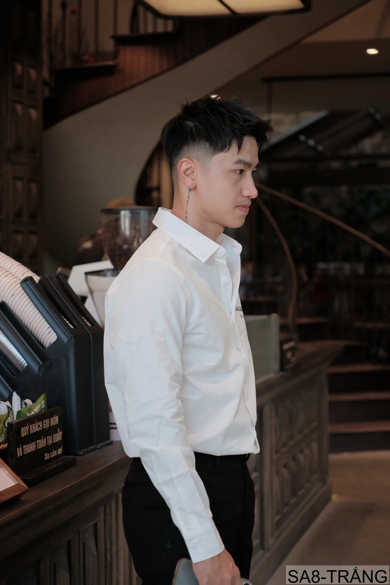 SA8 - Áo sơ mi nam dài tay phong cách, in chữ cá tính, chất cotton mềm mại, dáng rộng thoải mái - ảnh 6