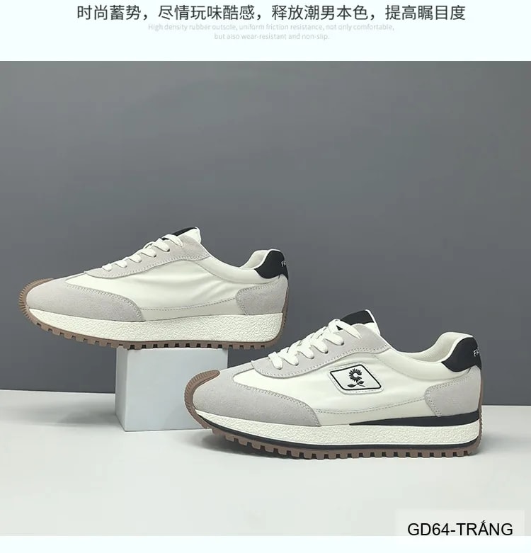 GD64 - Giày thể thao nam phối màu phong cách châu Âu, đế dày tăng chiều cao, thoáng khí, thời trang đa mùa - ảnh 8