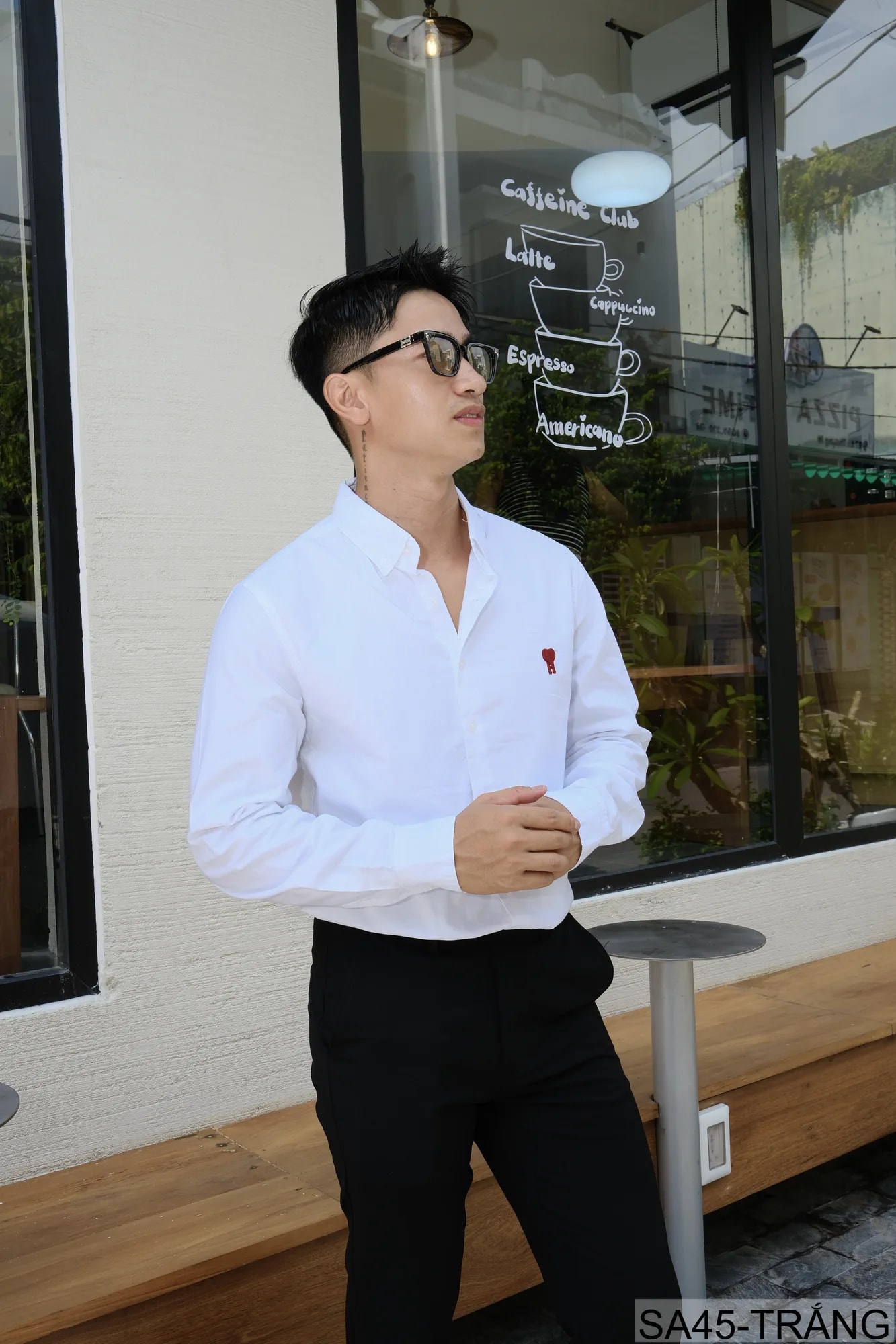 SA45 - Áo sơ mi nam tay dài thêu họa tiết phong cách Nhật, chất cotton mềm mại, form rộng thoải mái - ảnh 4
