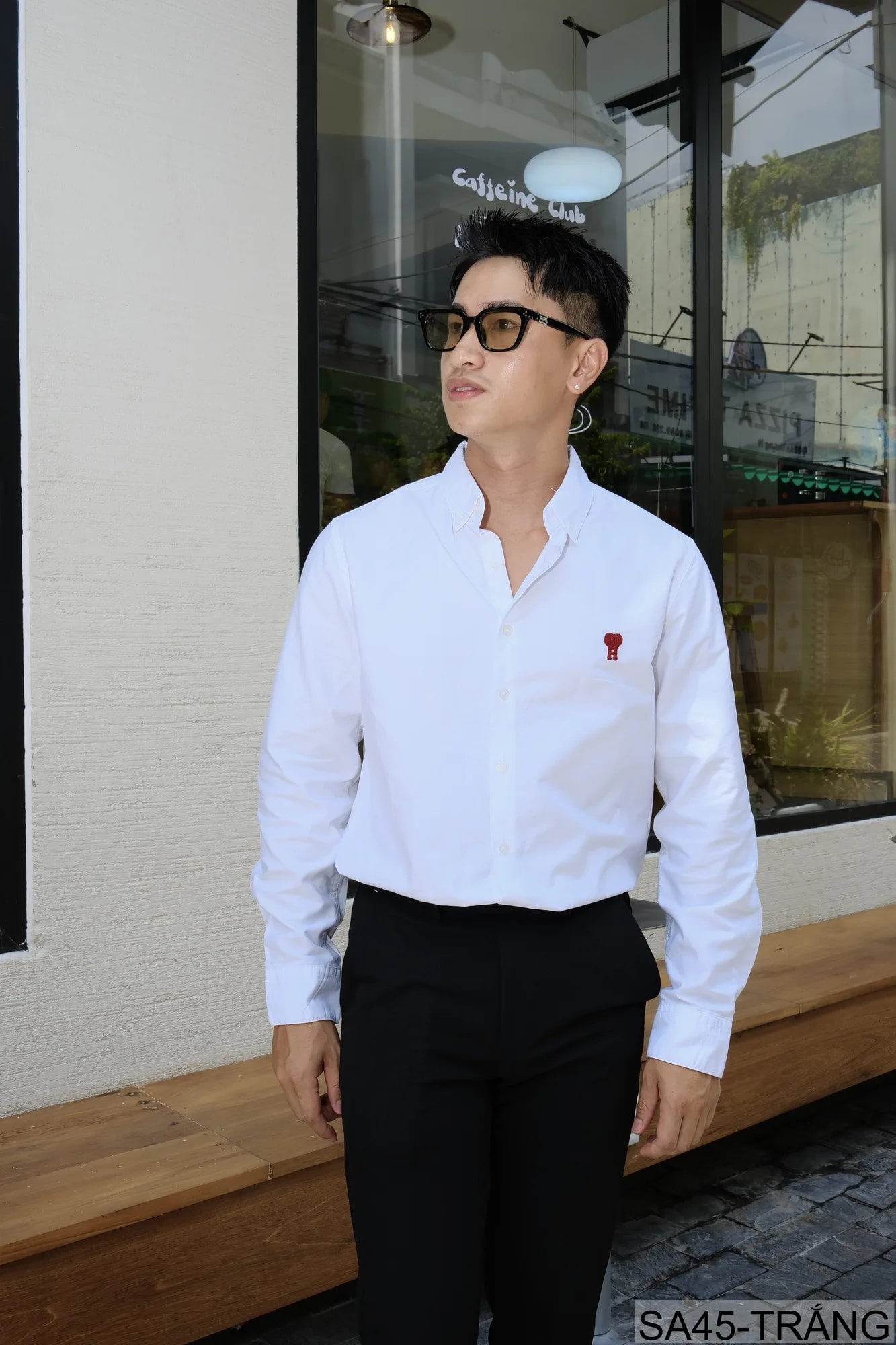 SA45 - Áo sơ mi nam tay dài thêu họa tiết phong cách Nhật, chất cotton mềm mại, form rộng thoải mái - ảnh 3