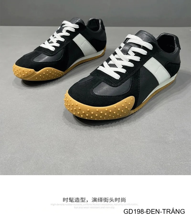 GD198 - Giày thể thao nam casual da bò cao cấp, phối màu thời thượng, đế cao su êm ái - ảnh 8