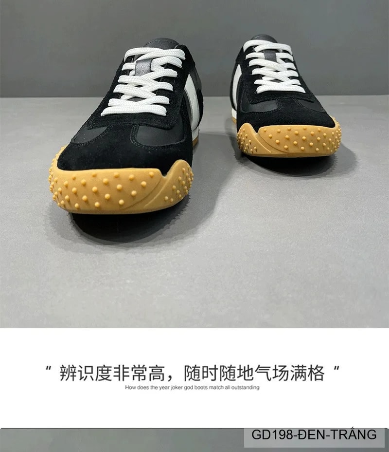 GD198 - Giày thể thao nam casual da bò cao cấp, phối màu thời thượng, đế cao su êm ái - ảnh 5