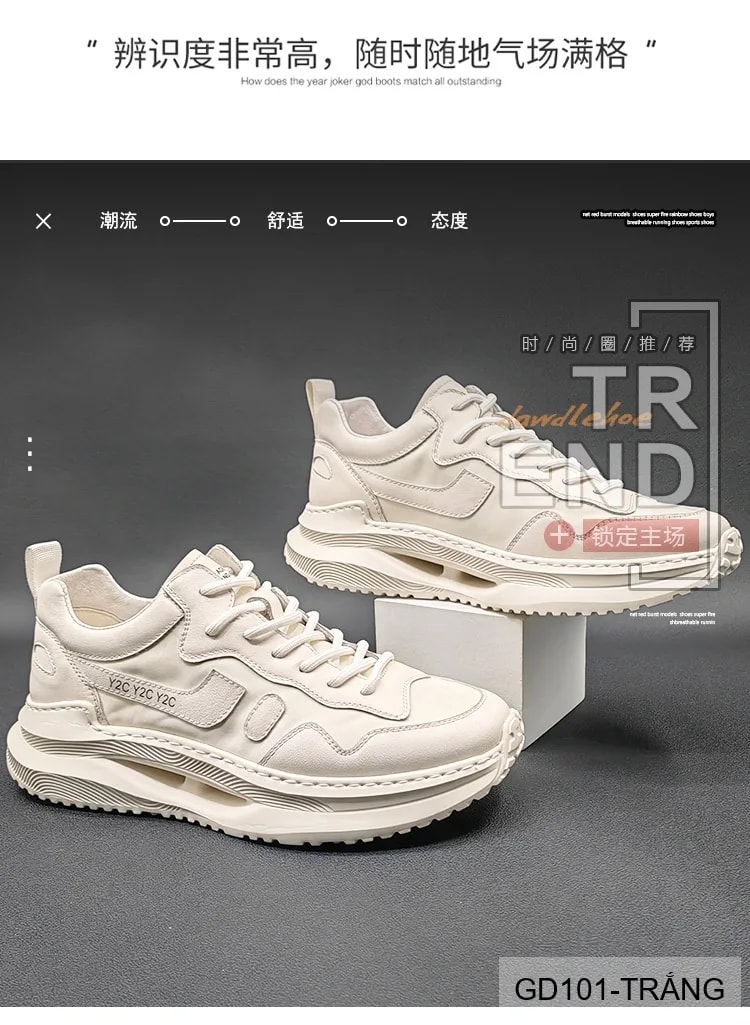 GD101 - Giày thể thao nam đế dày êm ái, thoáng khí, phong cách retro thời trang - ảnh 9
