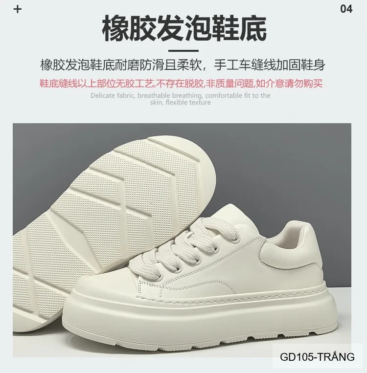 GD105 - Giày nam da bò đế dày phong cách Châu Âu thời trang năng động - ảnh 16