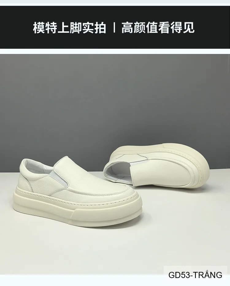 GD53 - Giày lười nam da bò cao cấp đế dày thoáng khí kiểu dáng châu Âu - ảnh 6