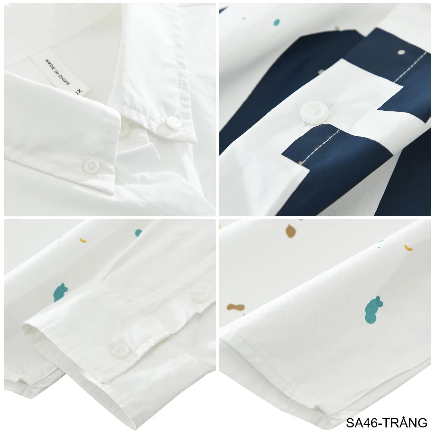 SA46 - Áo sơ mi nam dài tay in chữ AGGP phong cách streetwear, dáng rộng, chất cotton thoải mái - ảnh 5