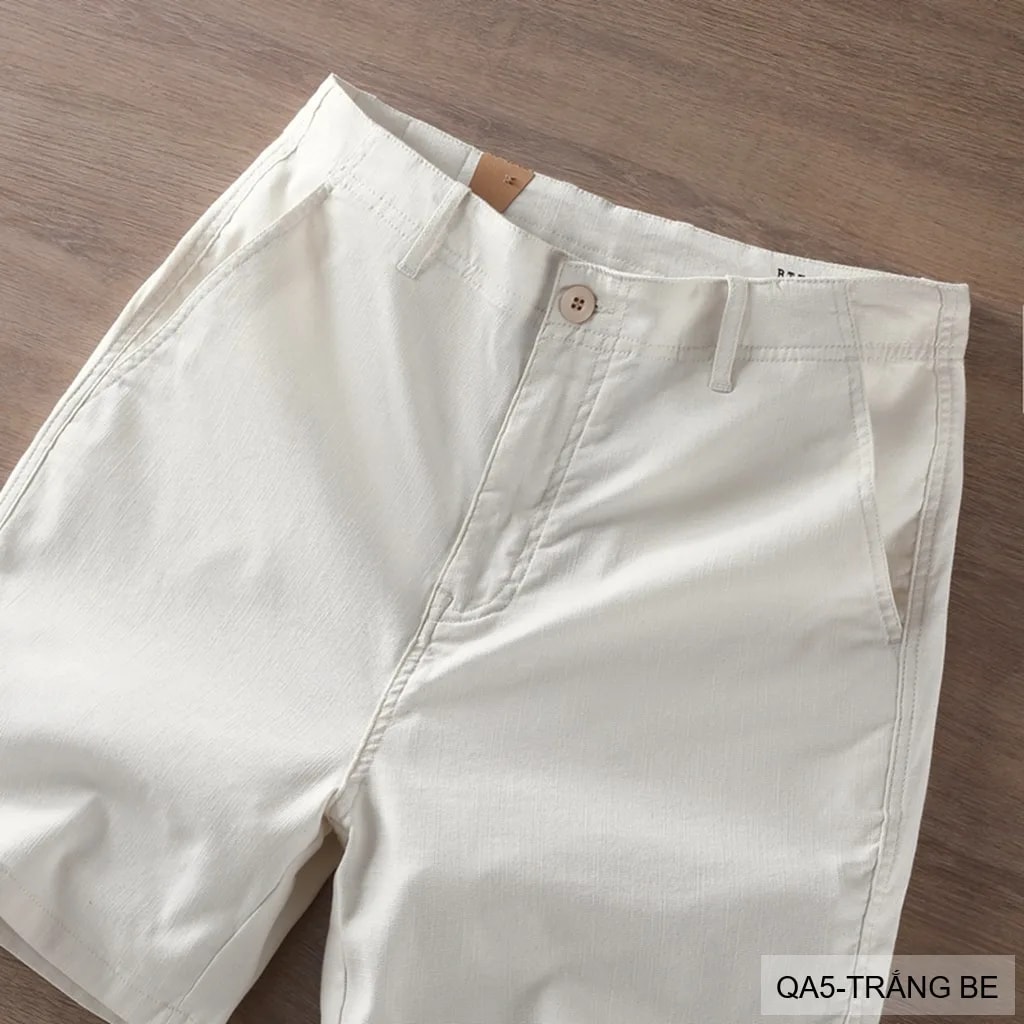 QA5 - Quần short nam ống đứng co giãn thời trang mùa hè chất vải lanh thoáng mát - ảnh 14