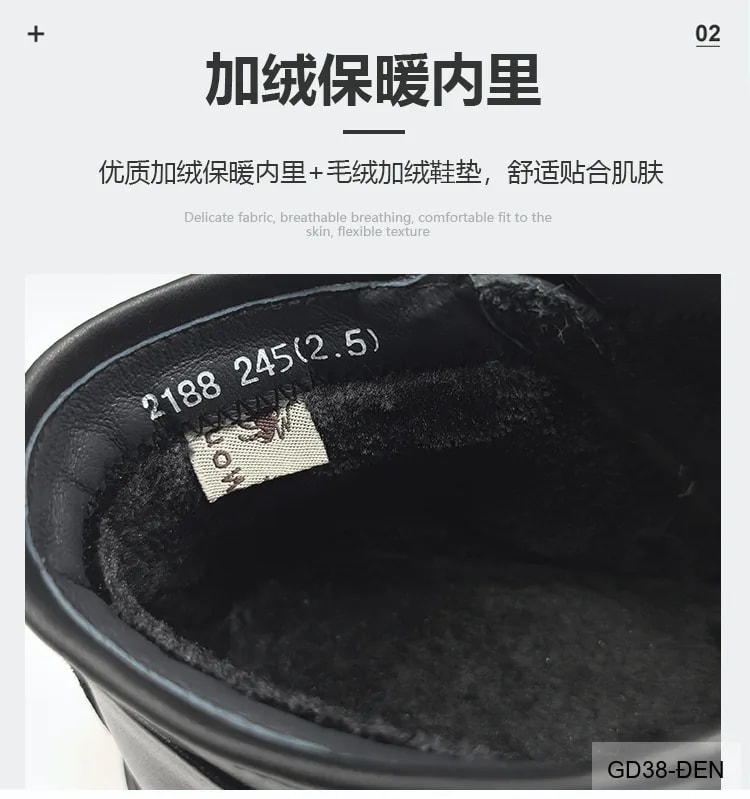 GD38 - Giày Martin nam cổ ngắn đế dày, chất liệu da bò, màu đen thời trang - ảnh 20