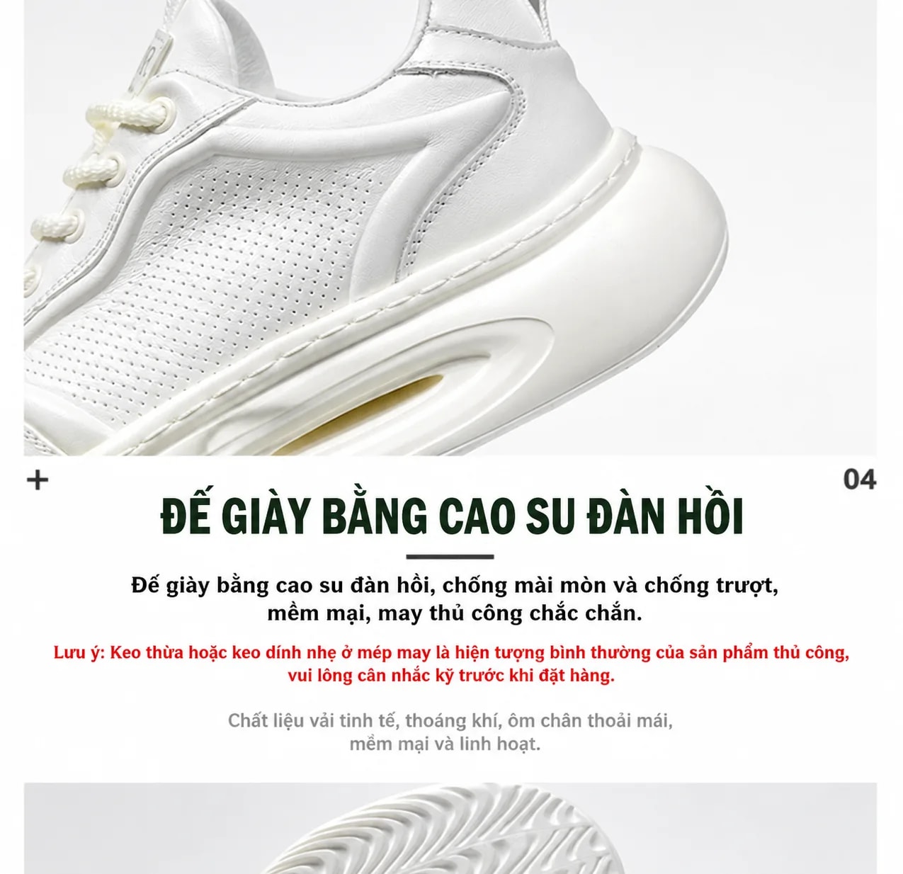GB26 - Giày thể thao nam da trắng đế dày tăng chiều cao, thoáng khí kiểu dáng châu Âu - ảnh 9