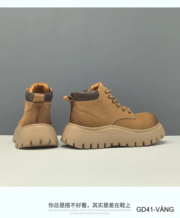 GD41 - Giày boots nam da bò thật đế dày phong cách Martin thời trang công sở và ngoài trời - ảnh 8