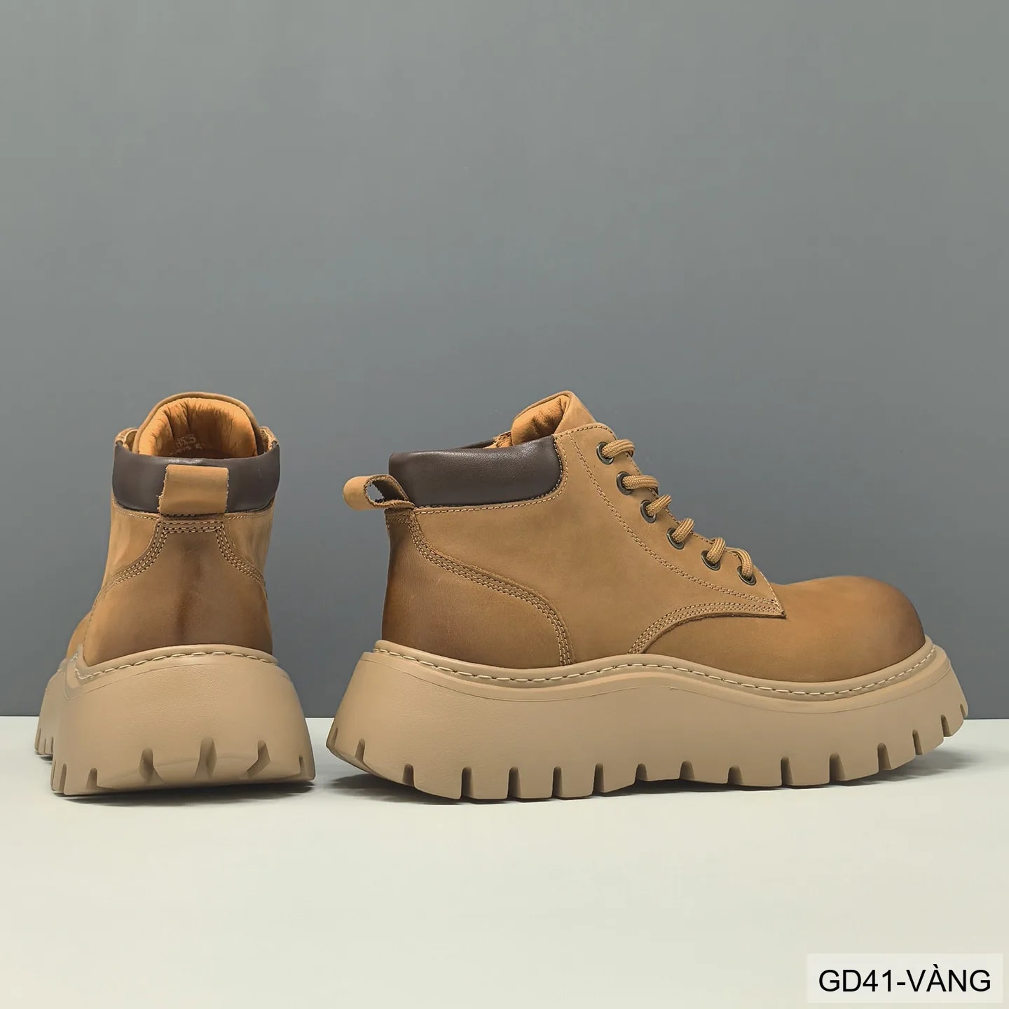 GD41 - Giày boots nam da bò thật đế dày phong cách Martin thời trang công sở và ngoài trời - ảnh 4