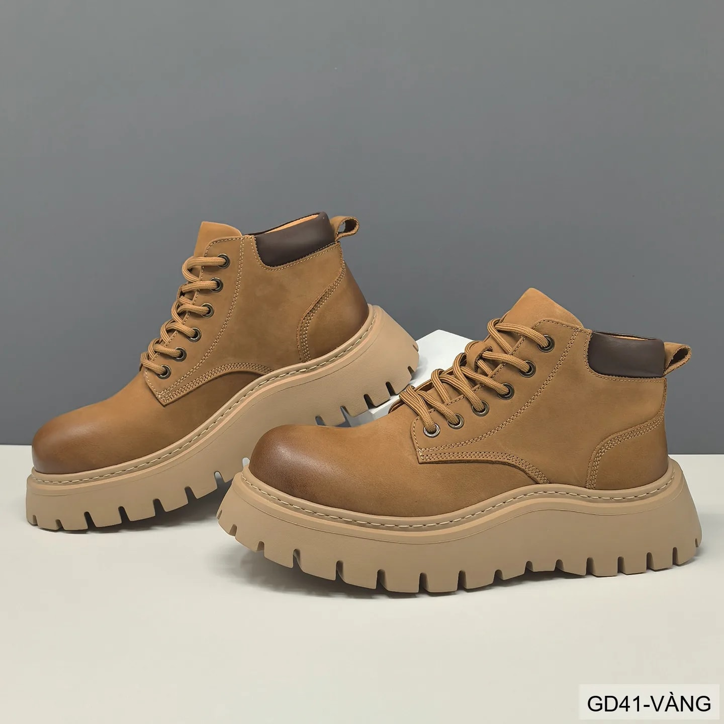 GD41 - Giày boots nam da bò thật đế dày phong cách Martin thời trang công sở và ngoài trời - ảnh 3