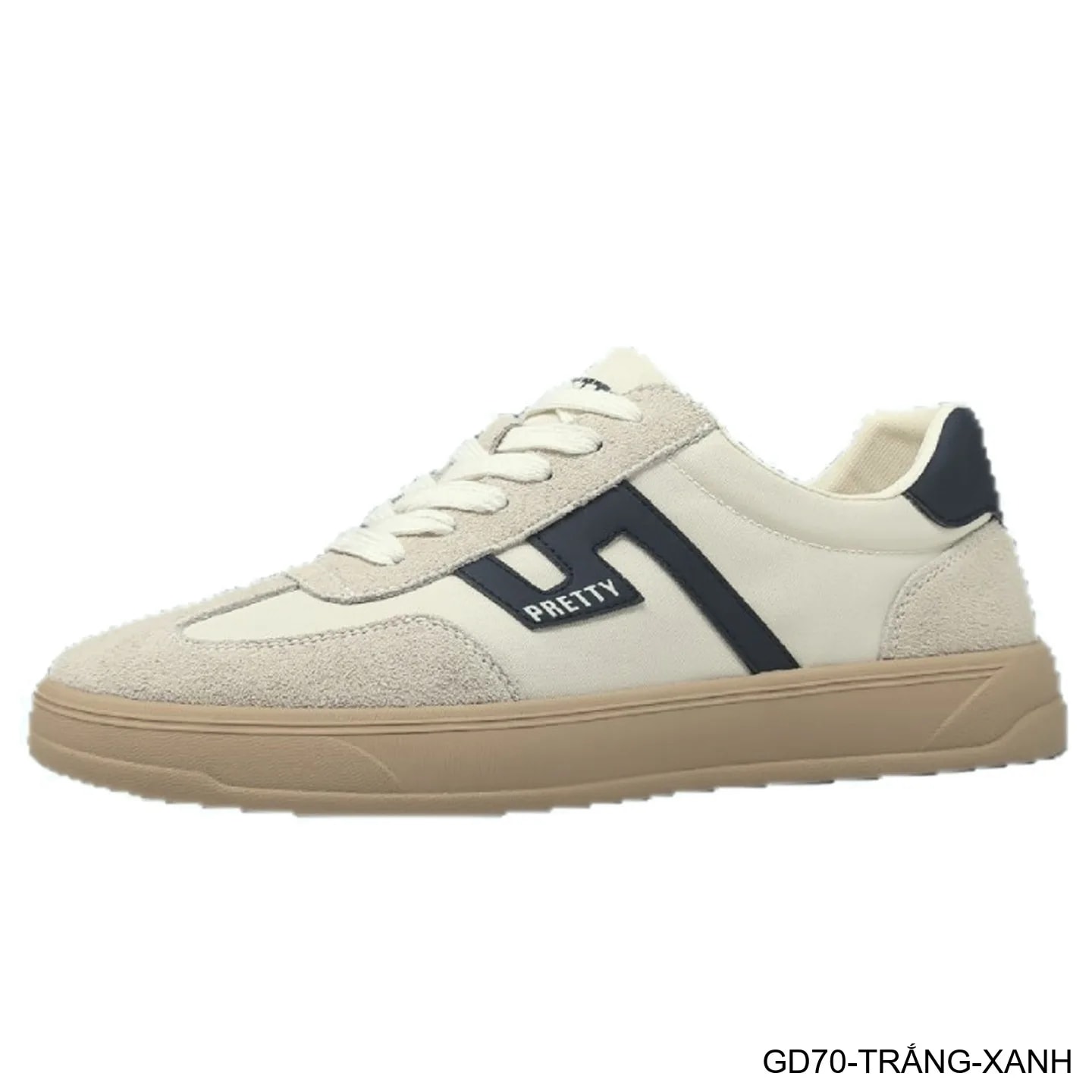 GD70 - Giày thể thao nam phối màu block, chất liệu da nubuck và vải, đế cao su êm ái, phong cách Hàn Quốc - ảnh 5