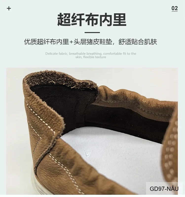 GD97 - Giày lười nam da bò cao cấp phong cách châu Âu, đế TPU êm ái, màu nâu đen - ảnh 20