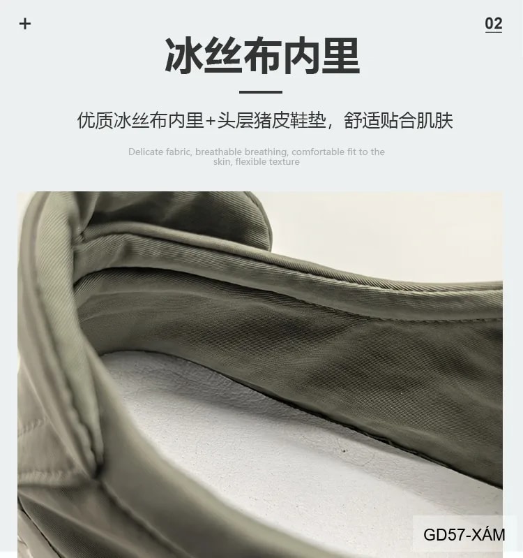 GD57 - Giày vải nam đế dày mềm mại phong cách thường ngày màu Xám Đen - ảnh 14