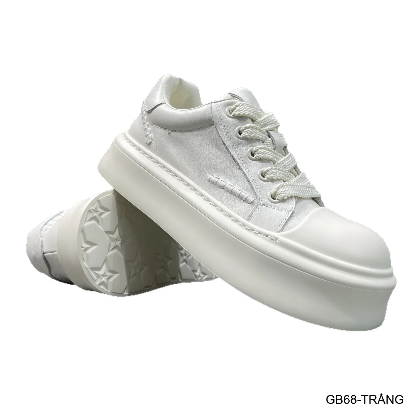GB68 - Giày thể thao nam đế dày trắng đen, chất liệu da thật, kiểu dáng retro thời thượng - ảnh 3