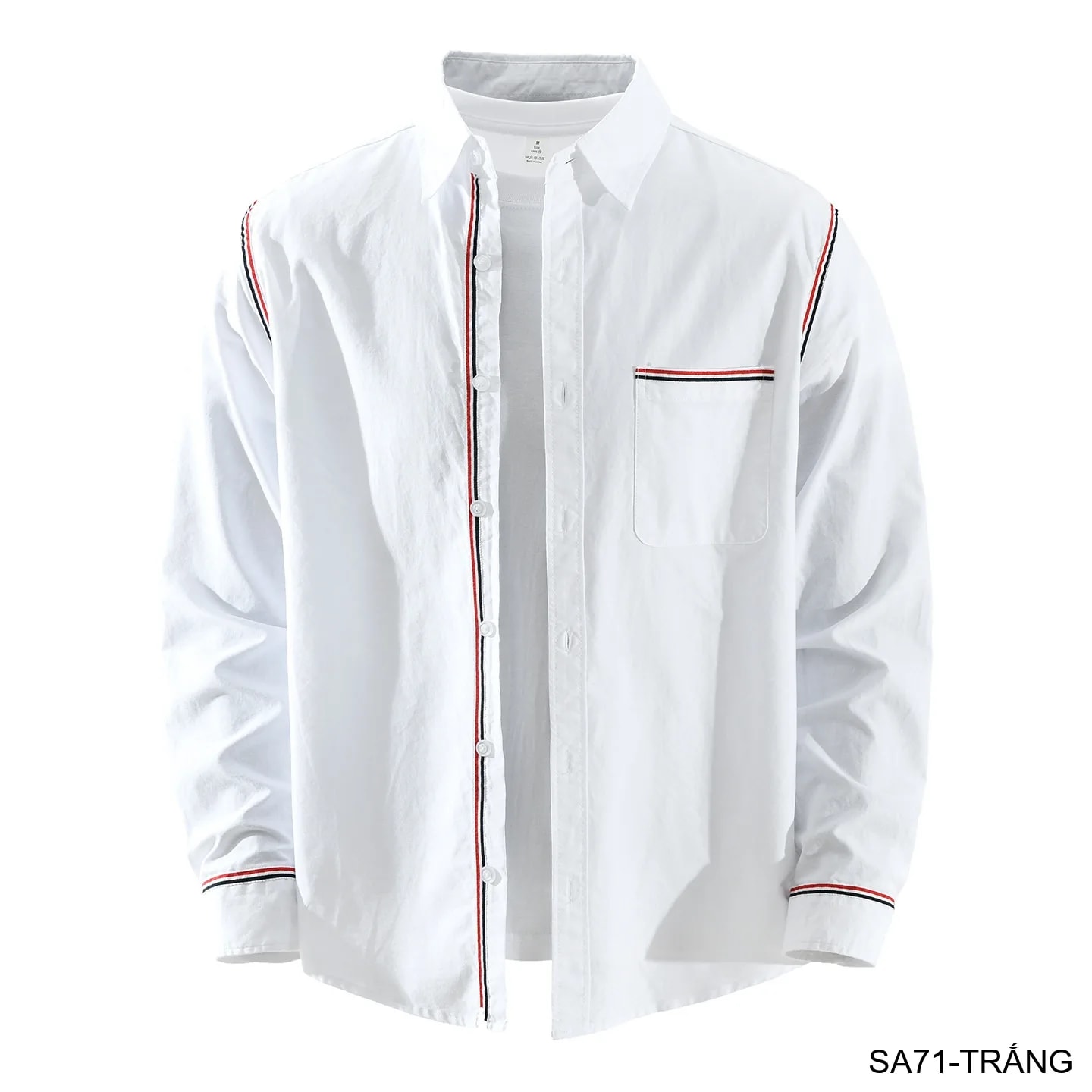 SA71 - Áo sơ mi nam dài tay phong cách Nhật, dáng rộng, cotton 100%, 3 màu Xanh Hoàng Gia, Xanh Nhạt, Trắng - video 1