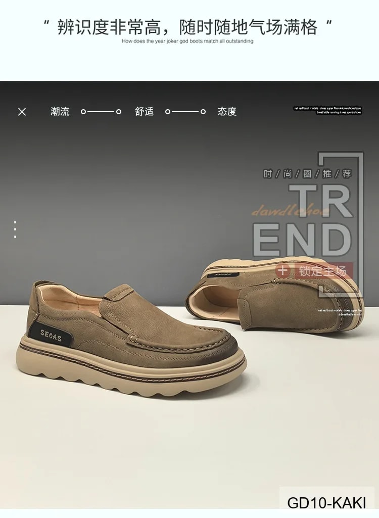 GD10 - Giày thể thao nam đế cao êm chân, kiểu dáng retro, màu kaki sang trọng - ảnh 19