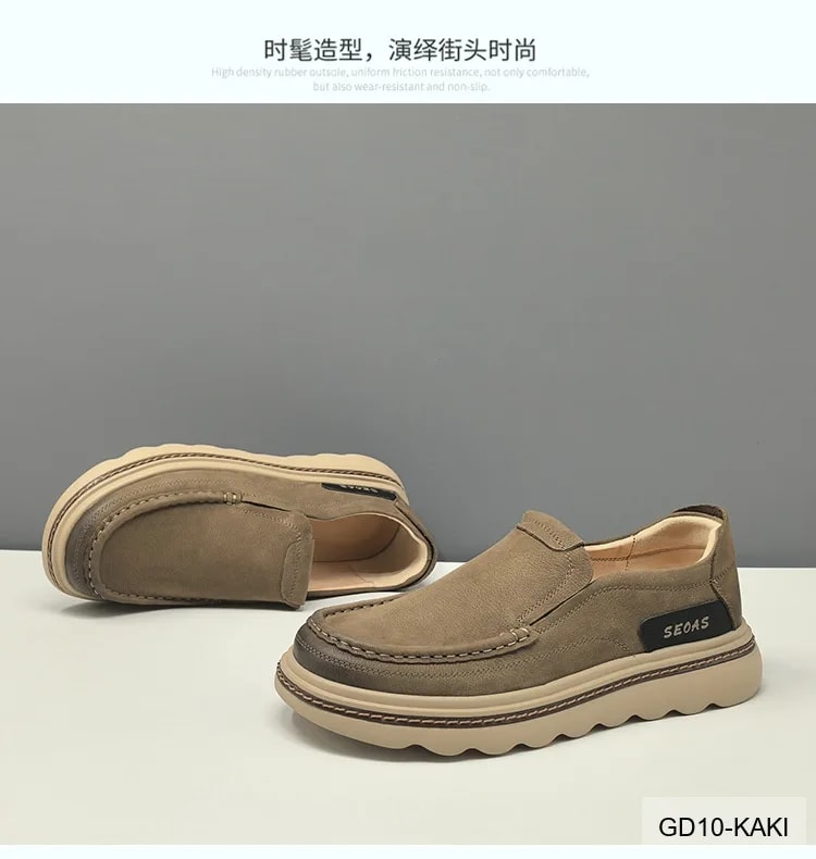 GD10 - Giày thể thao nam đế cao êm chân, kiểu dáng retro, màu kaki sang trọng - ảnh 14