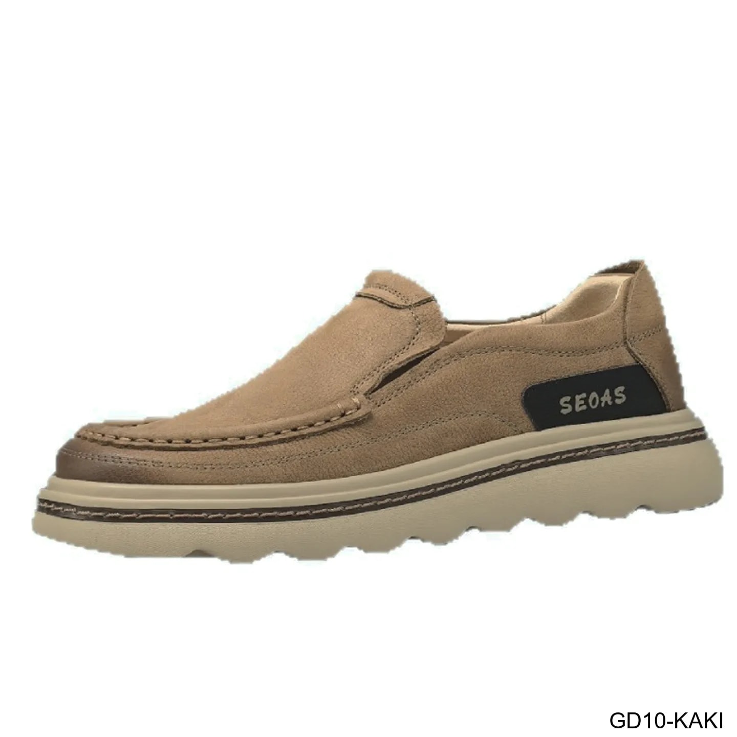 GD10 - Giày thể thao nam đế cao êm chân, kiểu dáng retro, màu kaki sang trọng - ảnh 8