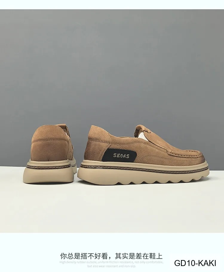 GD10 - Giày thể thao nam đế cao êm chân, kiểu dáng retro, màu kaki sang trọng - ảnh 10