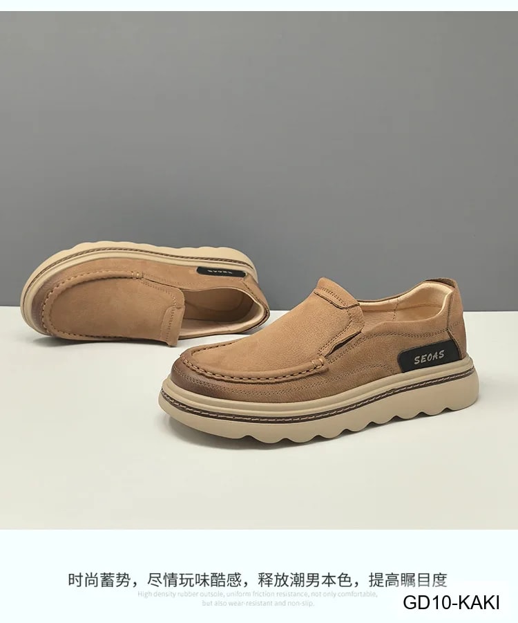 GD10 - Giày thể thao nam đế cao êm chân, kiểu dáng retro, màu kaki sang trọng - ảnh 12