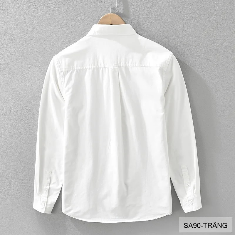 SA90 - Áo sơ mi nam dài tay in chữ nghệ thuật, chất cotton mềm mại, form rộng trẻ trung - ảnh 3