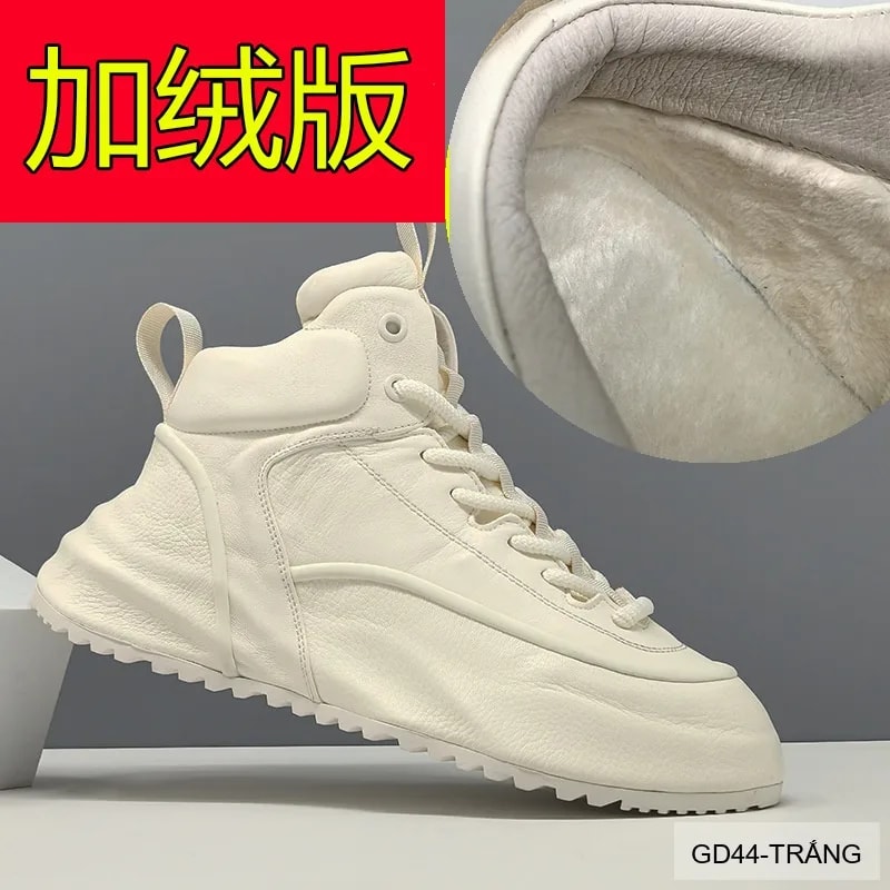 GD44 - Giày nam da bò thật đế dày tăng chiều cao phong cách thể thao retro - ảnh 3