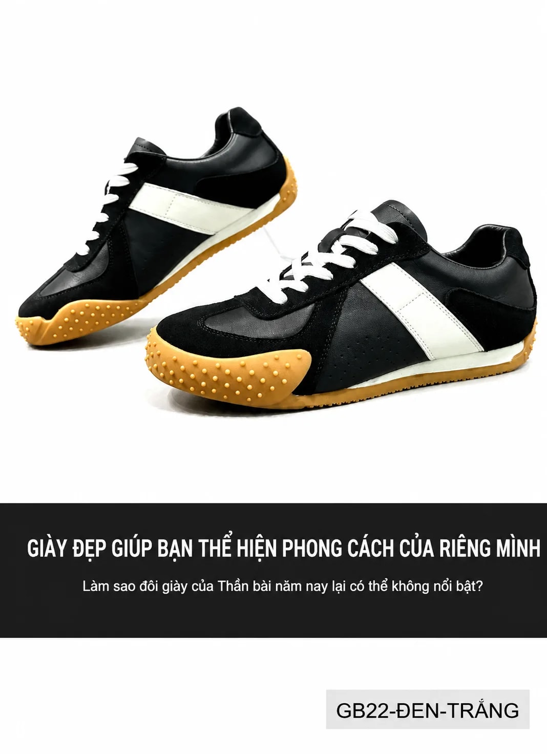 GB22 - Giày thể thao nam phối màu thời trang, da bò cao cấp, đế cao su êm ái - ảnh 5