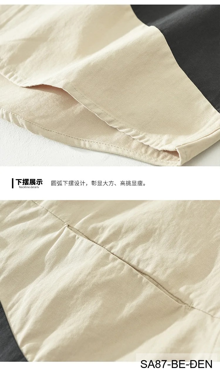 SA87 - Áo sơ mi nam cotton dài tay phối màu tương phản phong cách Hàn Quốc - ảnh 11