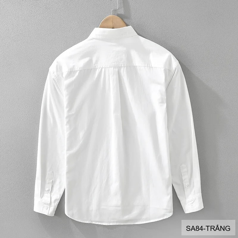 SA84 - Áo Sơ Mi Nam Tay Dài Phong Cách Nhật Bản In Chữ Thời Trang Đa Năng - ảnh 2