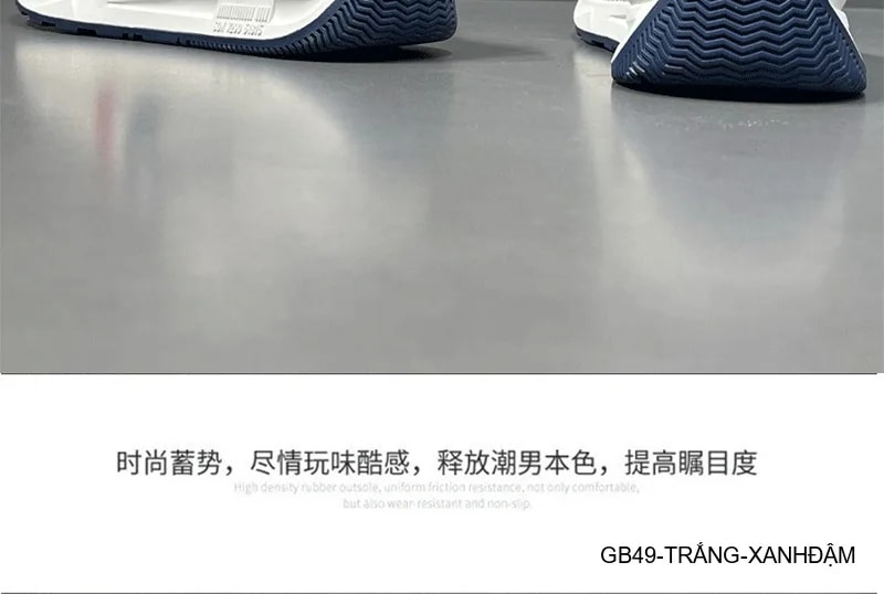 GB49 - Giày thể thao nam da thật đục lỗ thoáng khí phong cách retro cổ thấp - ảnh 11