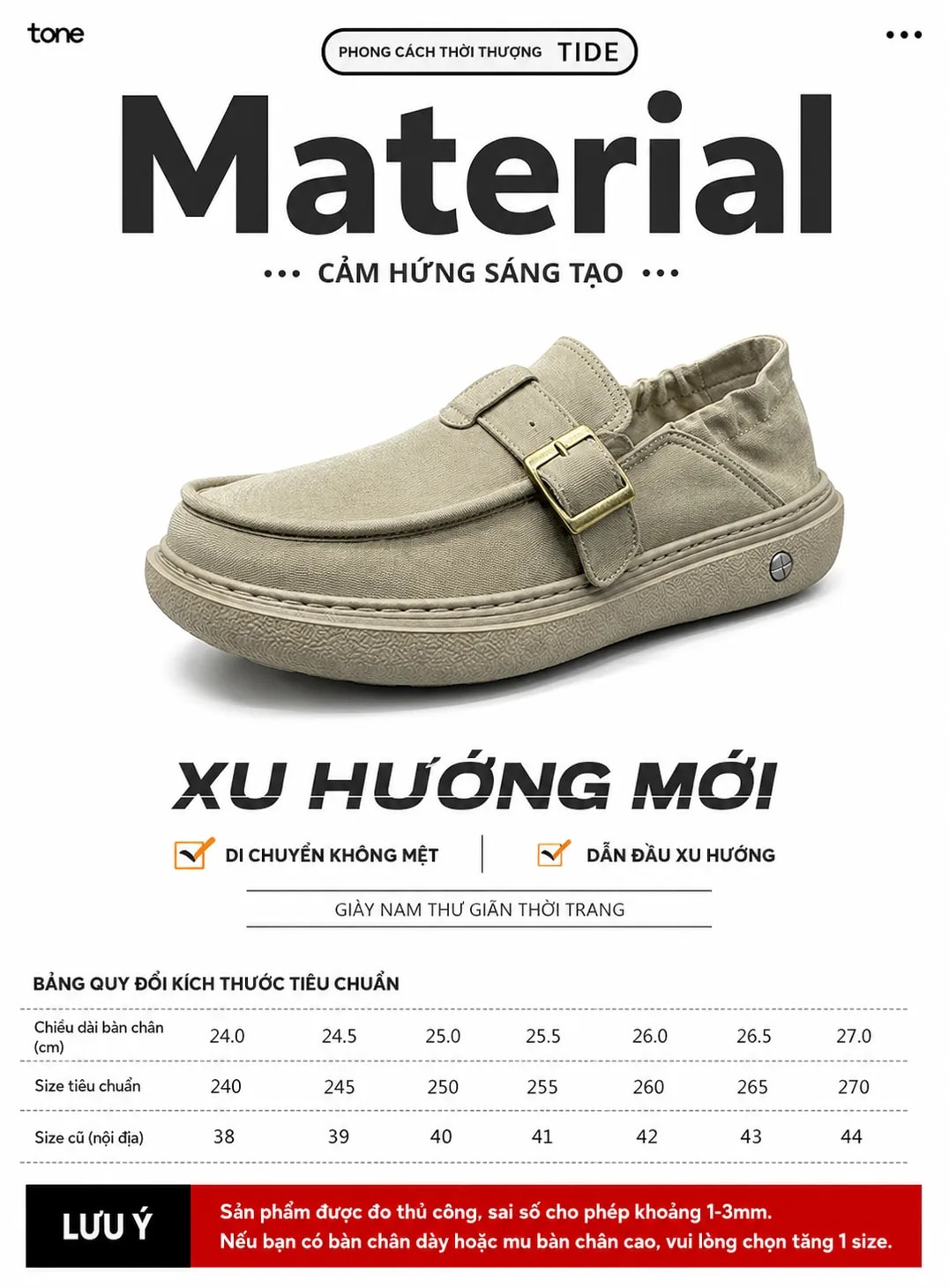 GB40 - Giày nam lười cổ điển 2025 chất vải mềm, đế cao su êm, thiết kế khóa gài thời thượng - ảnh 7