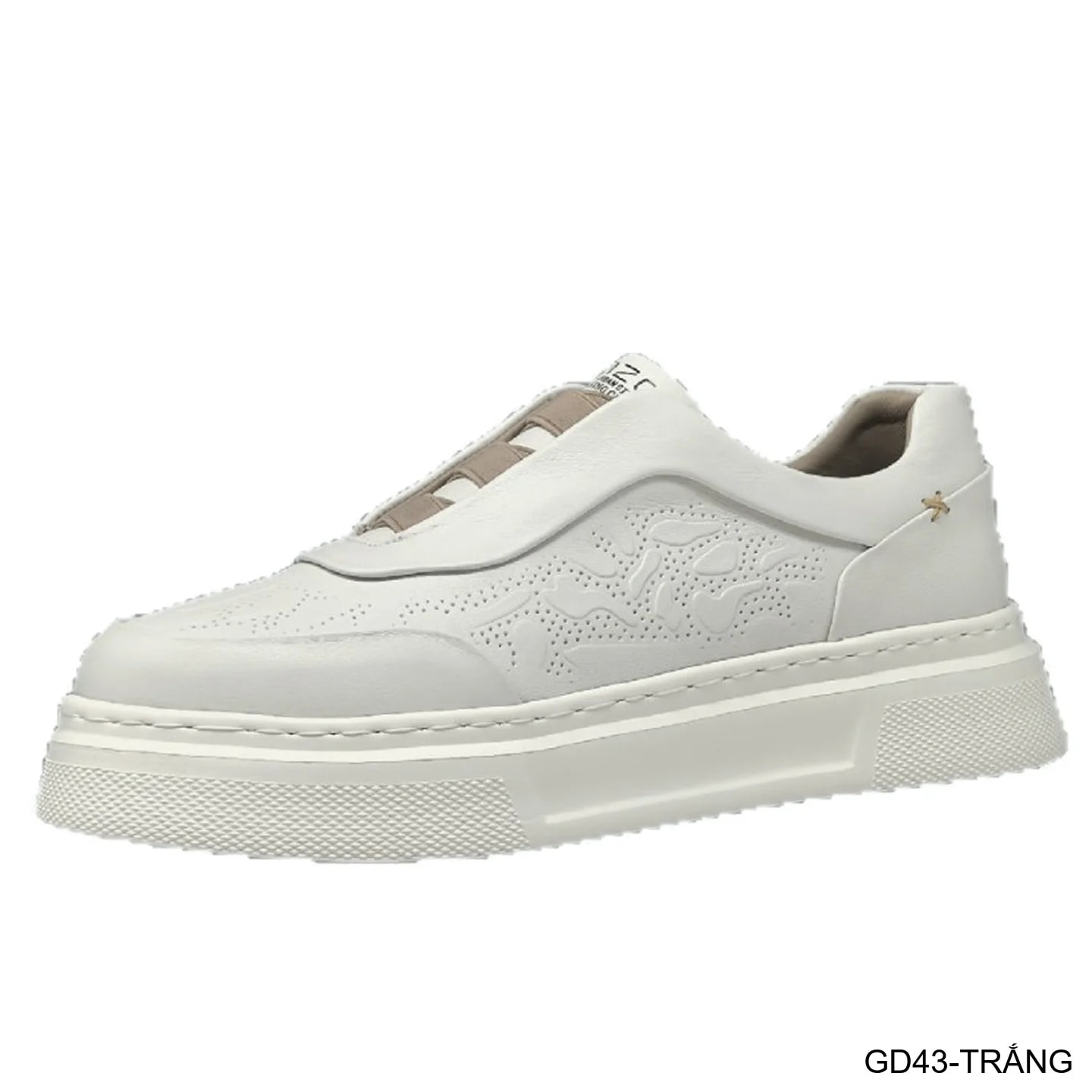 GD43 - Giày thể thao nam da bò trắng kiểu dad shoes, đế dày êm ái, thời trang năng động - ảnh 7