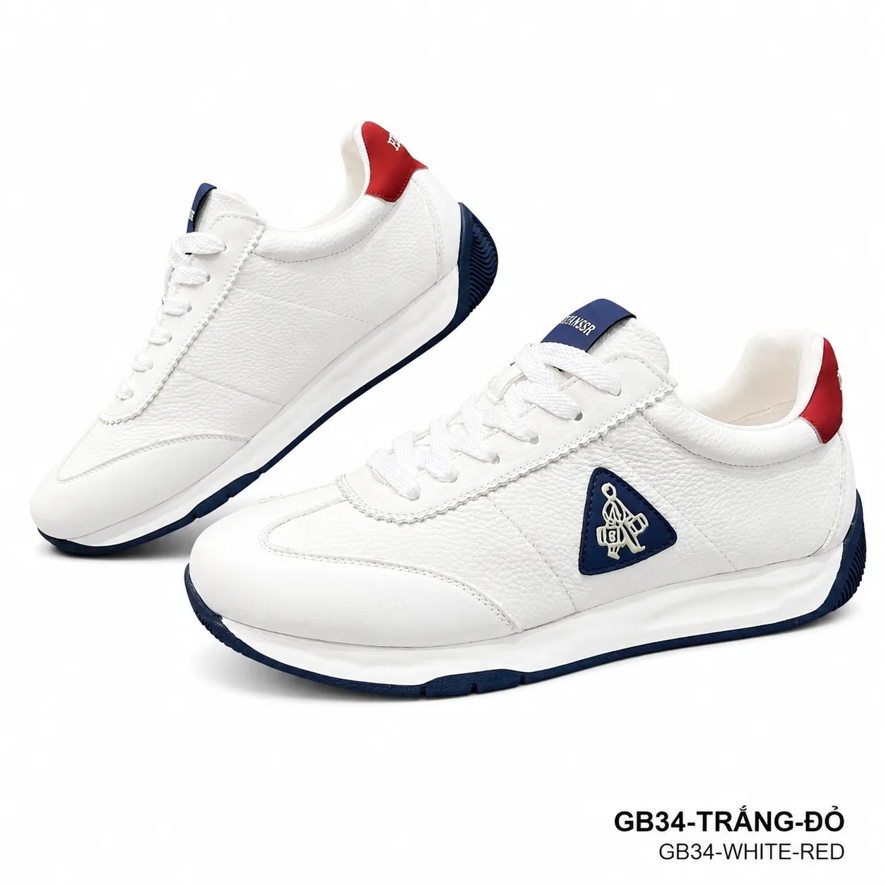GB34 - Giày thể thao nam da bò thật phong cách châu Âu, phối màu thời thượng - ảnh 2