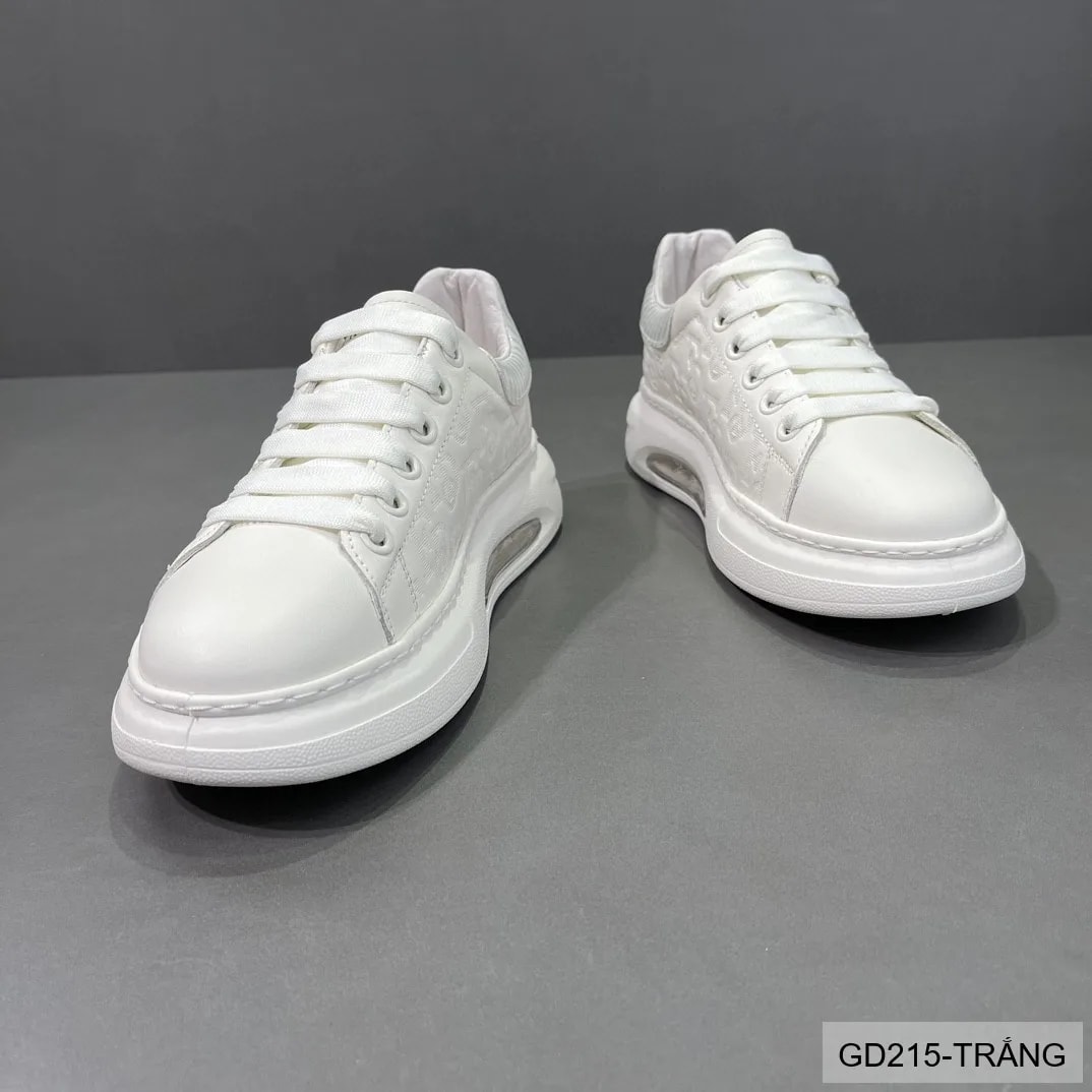 GD215 - Giày thể thao nam trắng đế dày tăng chiều cao phong cách thời trang dễ phối đồ - ảnh 2