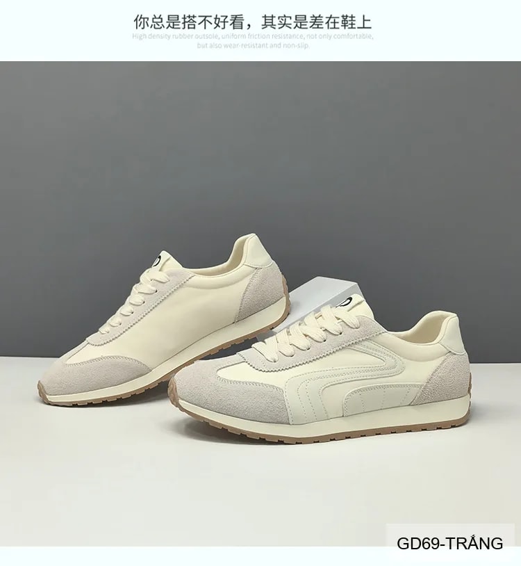 GD69 - Giày thể thao nam da thật phối màu thời thượng, đế cao su êm ái, phong cách Hàn Quốc - ảnh 5