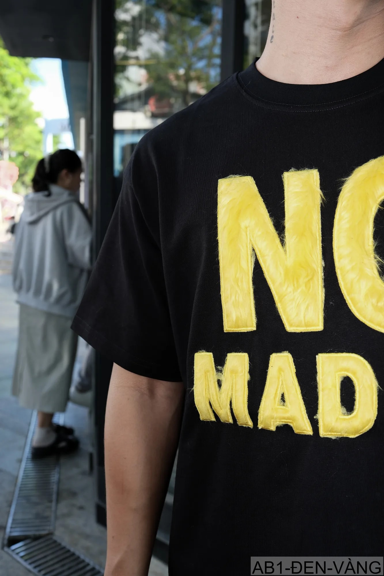 AB1 - Áo phông nam nữ unisex cổ tròn tay ngắn họa tiết NO MADE? phong cách streetwear mùa hè - ảnh 4