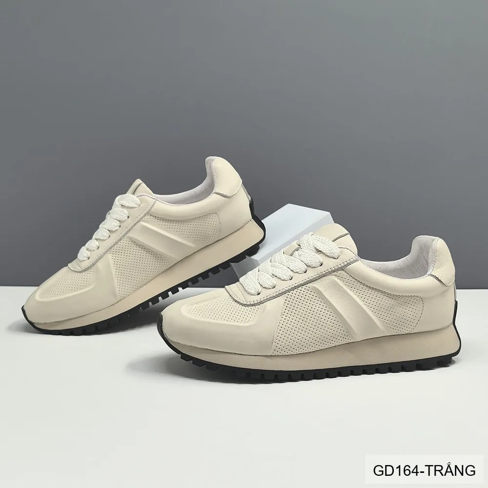 GD164 - Giày thể thao nam đế dày da bò phong cách retro, tăng chiều cao, thoáng khí - ảnh 3