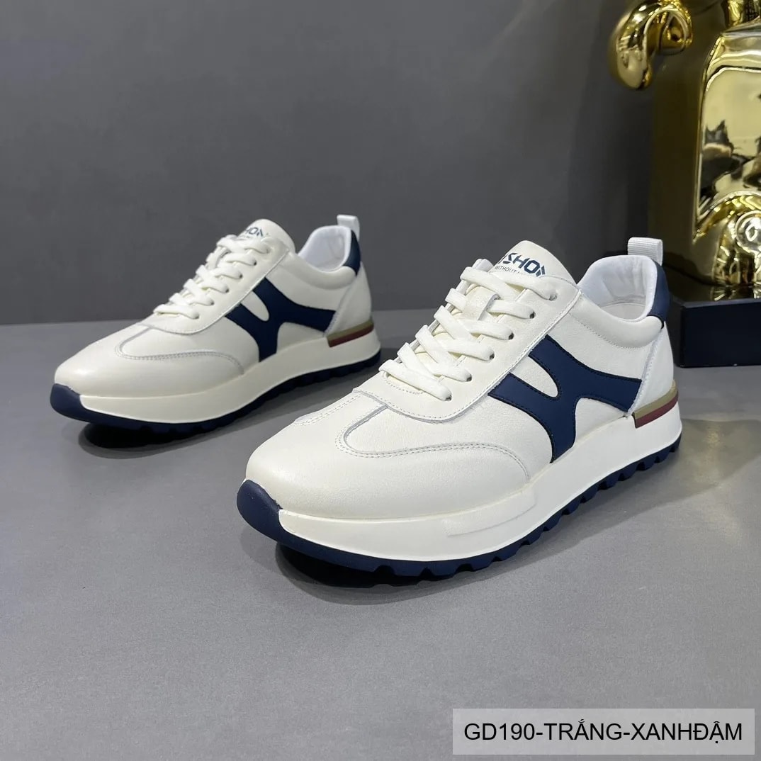 GD190 - Giày da nam Agan phối màu thời trang, đế êm, phong cách retro dễ phối đồ - ảnh 2