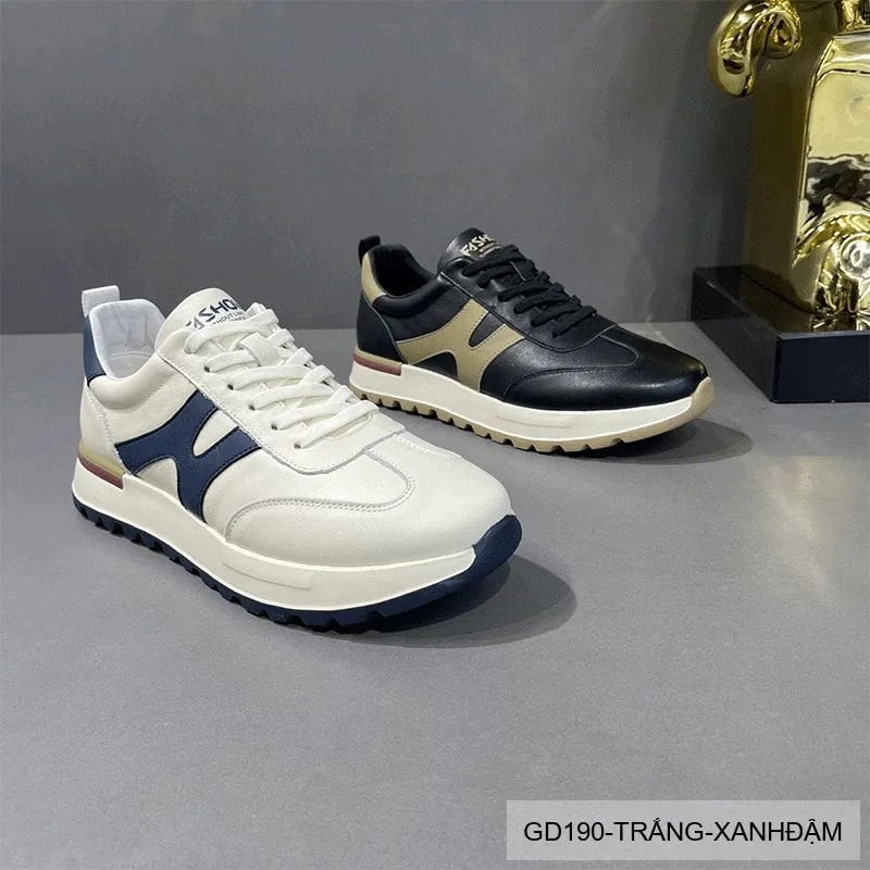 GD190 - Giày da nam Agan phối màu thời trang, đế êm, phong cách retro dễ phối đồ - ảnh 5
