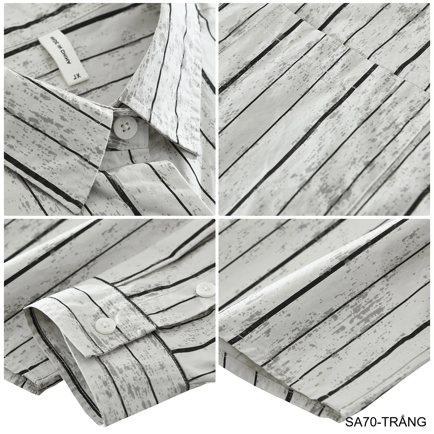 SA70 - Áo sơ mi nam kẻ sọc phong cách Nhật Bản, chất cotton mềm, dáng rộng thoải mái - ảnh 9