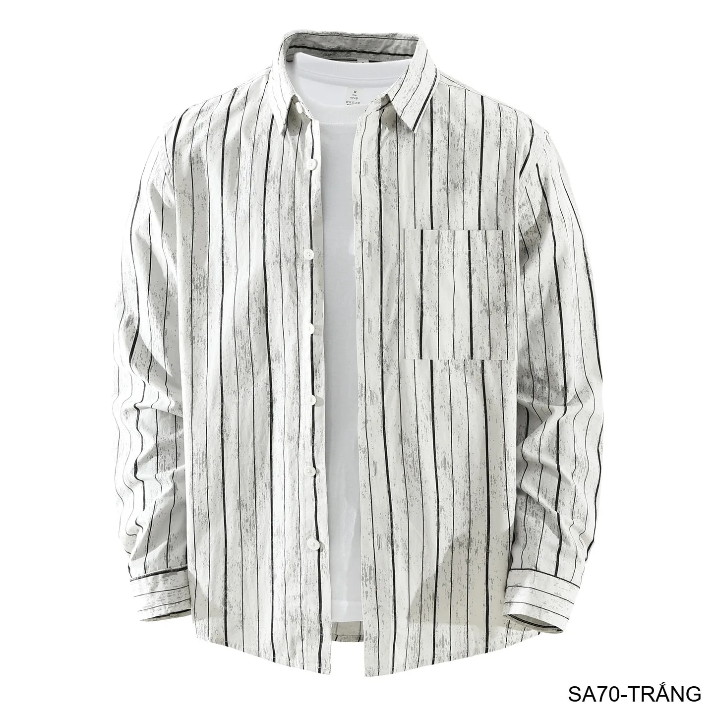 SA70 - Áo sơ mi nam kẻ sọc phong cách Nhật Bản, chất cotton mềm, dáng rộng thoải mái - video 1