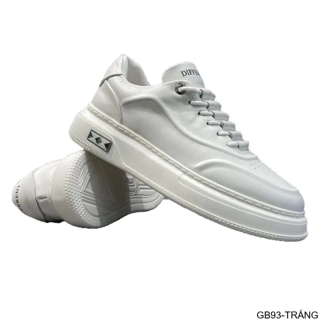 GB93 - Giày thể thao nam trắng đế dày phong cách retro, chất liệu da bò mềm mại - ảnh 6