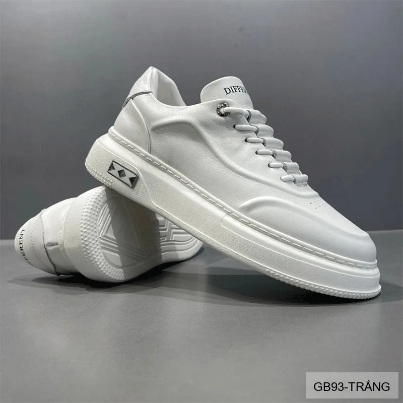 GB93 - Giày thể thao nam trắng đế dày phong cách retro, chất liệu da bò mềm mại - ảnh 12