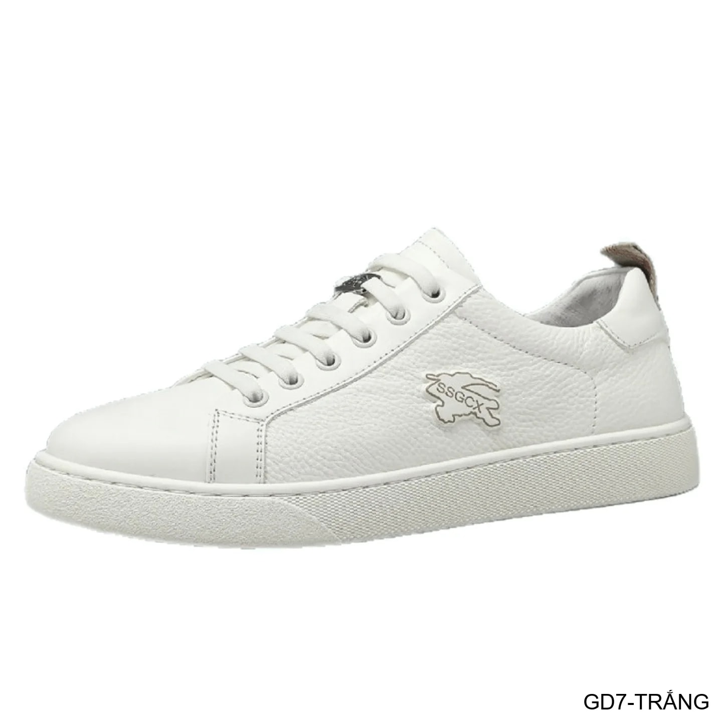 GD7 - Giày thể thao nam da thật phong cách retro, nhẹ êm, phối màu trắng đen sang trọng - ảnh 5