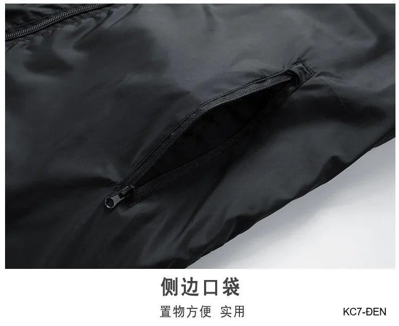 KC7 - Áo khoác nam thể thao oversize tay dài có mũ, chất liệu polyester thoáng mát, 3 màu xanh dương, đen, xanh đậm - ảnh 14